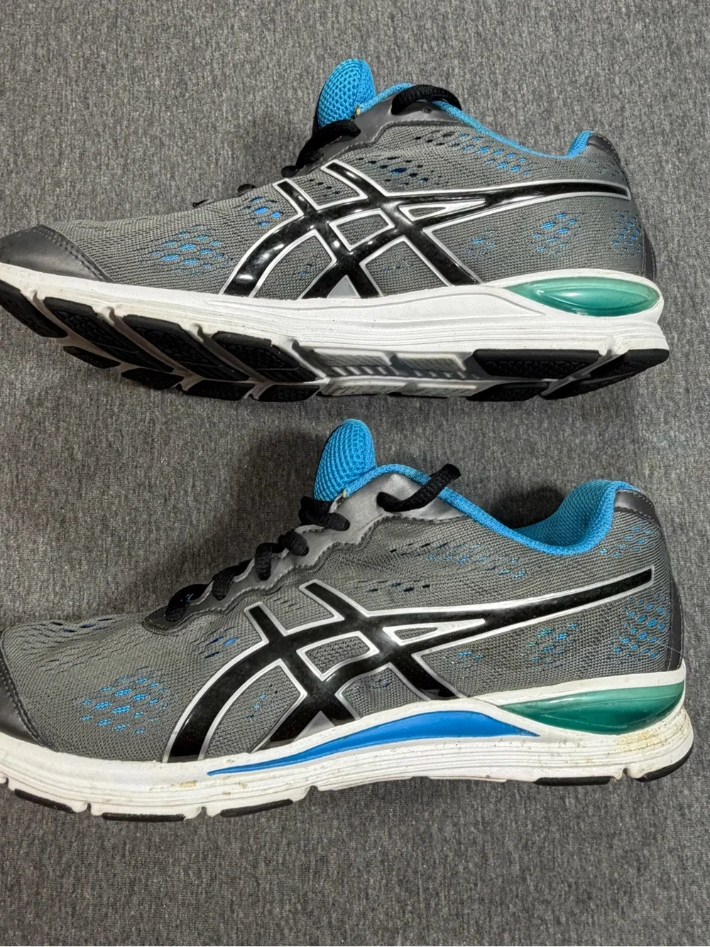ASICS Gel Storm 2 Gray and Blue Men's Size 9 Running Sneakers Trail Casual Walk